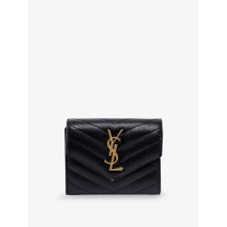 Leather wallet with Cassandre logo on the front
