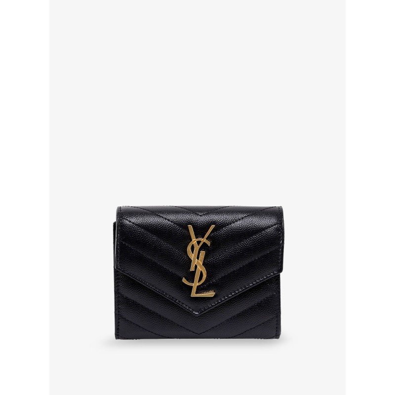 Leather wallet with Cassandre logo on the front