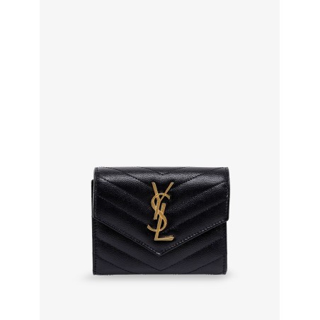 Leather wallet with Cassandre logo on the front