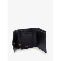 Leather wallet with Cassandre logo on the front