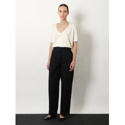 Silk and cotton blend T-shirt