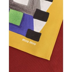 Multicolored silk scarf