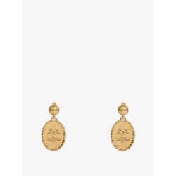 Brass earrings with gold finish