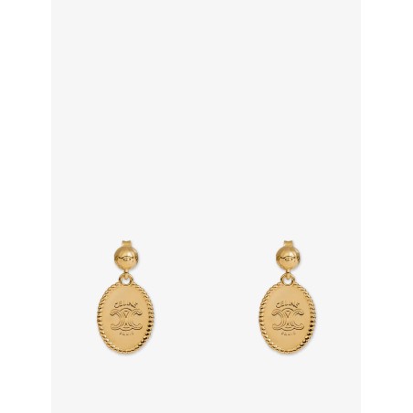 Brass earrings with gold finish