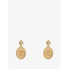 Brass earrings with gold finish