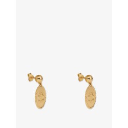Brass earrings with gold finish