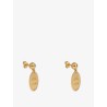 Brass earrings with gold finish
