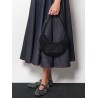 Leather ballet flats with rhinestones