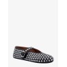 Leather ballet flats with rhinestones