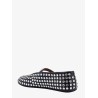 Leather ballet flats with rhinestones