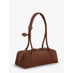 Teckel Medium suede shoulder bag