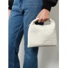 Mini Hop leather crossbody bag with Intrecciato pattern
