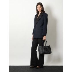 Pinacoteca leather handbag with Intrecciato motif