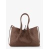 Pinacoteca leather handbag with Intrecciato motif