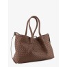 Pinacoteca leather handbag with Intrecciato motif