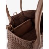 Pinacoteca leather handbag with Intrecciato motif