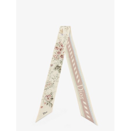 Silk bandeau with toile de Jouy Floral Garden print