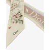 Silk bandeau with toile de Jouy Floral Garden print