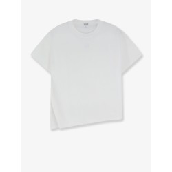 Asymmetric cotton blend t-shirt