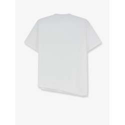 Asymmetric cotton blend t-shirt