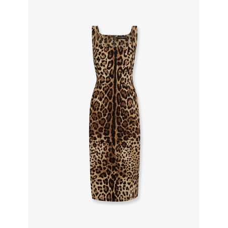 Midi Dress with Animal print