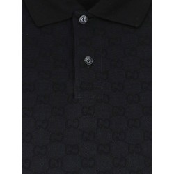 GG viscose blend polo shirt