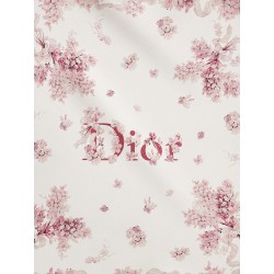Dior Lilac Bouquet Print Silk foulard