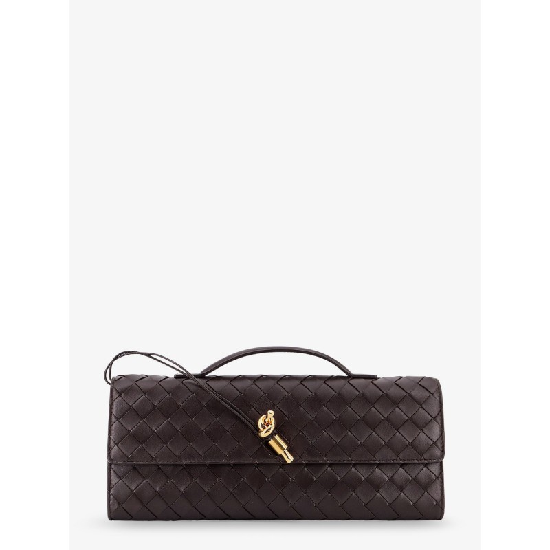 Andiamo Leather Clutch with Intrecciato motif