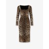Midi Dress with Animal Print