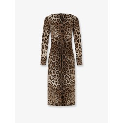 Midi Dress with Animal Print