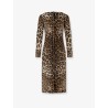Midi Dress with Animal Print
