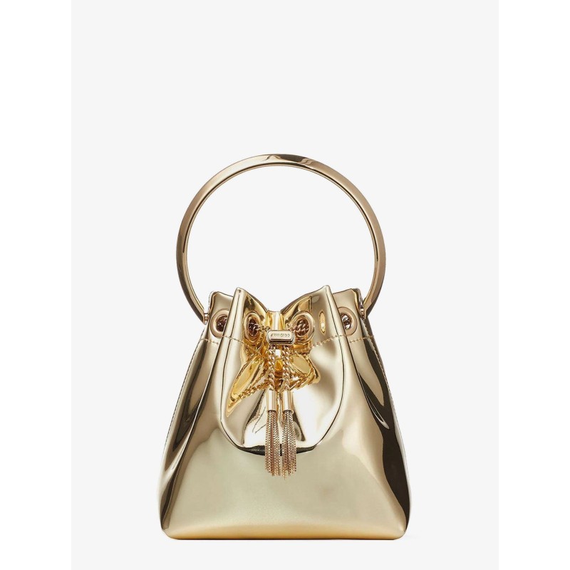 Bon Bon Metallic Leather Bucket Bag