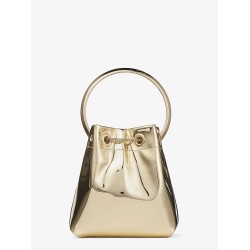 Bon Bon Metallic Leather Bucket Bag