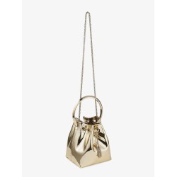 Bon Bon Metallic Leather Bucket Bag