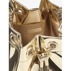 Bon Bon Metallic Leather Bucket Bag