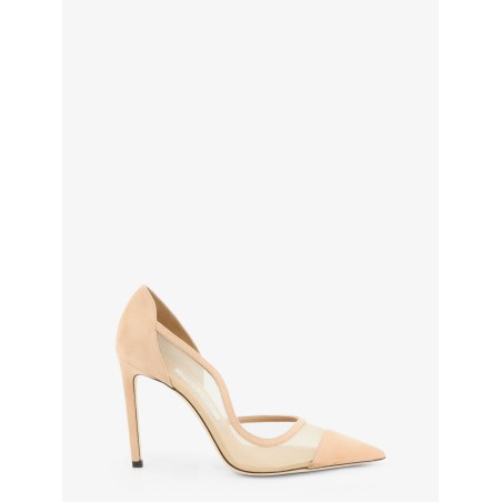 Brigitte voile and suede décolleté