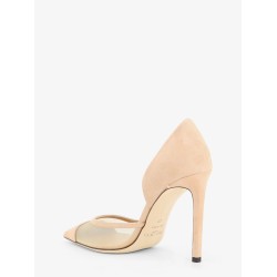 Brigitte voile and suede décolleté