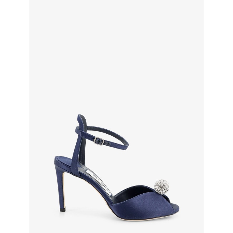 Sacora satin sandals with crystal detail