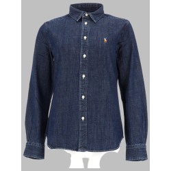 CAMICIA IN DENIM CON LOGO