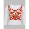 TOP BUSTIER IN CHARMEUSE STAMPA MAIOLICA