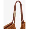 Golden Time rafia shoulder bag with fringe