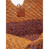 Golden Time rafia shoulder bag with fringe