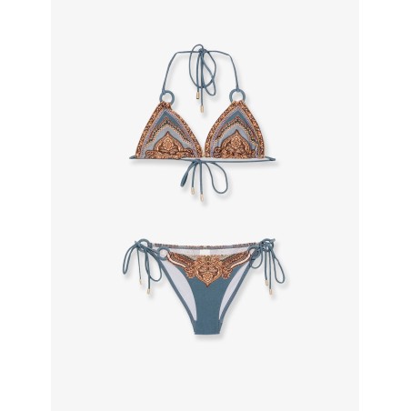 Mahon nylon bikini with paisley print