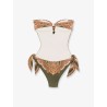 Mahon nylon one-piece swimsuit with paisley print