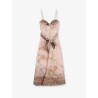 Alchemy silk and linen blend midi dress with all-over floral print