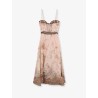 Alchemy silk and linen blend midi dress with all-over floral print