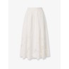 Mahon cotton skirt with embroidered detail on the bottom