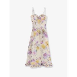 Luna silk and linen blend midi dress