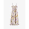 Luna silk and linen blend midi dress