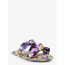 Carousel multicolored raffia sandals